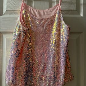 Sequin Pink Cami Tank Top